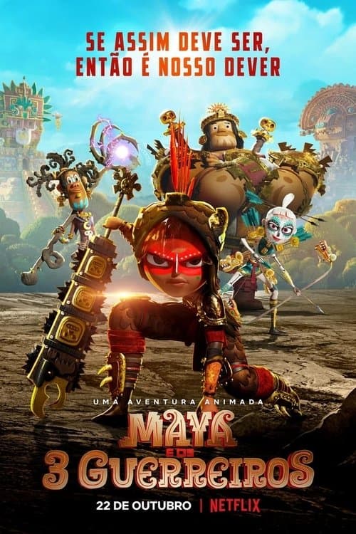 Pôster de Maya e os 3 Guerreiros